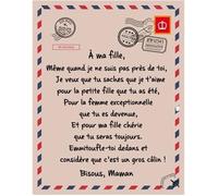 Lettre PostCard Coleter Couverture Message Couverture de la lettre à ma fille Couverture de papa ou une couverture de ma 150x130cm