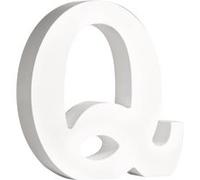 Lettre Q - MDF Blanc - 11 cm - Rayher Blanc G