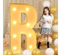 Lettre R Géante à DEL de 70 cm - Panneau Lumineux en Mosaïque pour Chapiteau, Lampes pour Saint-Valentin, Anniversaire, Noël, Nouvel An