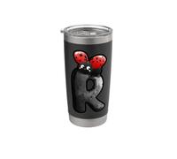 Lettre R Ladybug Cute Alphabet Nursery Illustration Gobelet isotherme en acier inoxydable double paroi