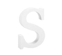 Lettre S Décorative en Bois Blanc 8cm, Style Simple, 1 Pièce | Maison et Boutique, Accessoires pour Fête et Séance Photo, Apprentissage des Lettres pour Jeunes Garçon et Filles
