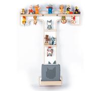 Lettre T d'étagère pour enfants / Accrochage pour Tonie Box and Tonie Figures / Espace Saving Shelf / H. 54 x W. 45 x T. 19 / Wall Shelf Music Box and Figures Storage Magnetic Inserts / Storage Shelf 