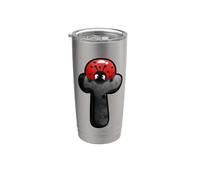Lettre T Ladybug Cute Alphabet Nursery Illustration Gobelet isotherme en acier inoxydable double paroi