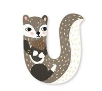Lettre 'U' décorative en bois Animaux 7 cm Vilac® par Michelle C