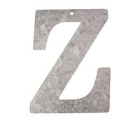 Lettre Z en métal galvanisé Hauteur 12 cm alphabet - initialien
