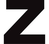 Lettre Z noir sur fond blanc (10x10cm) - Sticker/autocollant G