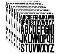Lettres Autocollantes,10 Feuilles Lettres Majuscules Auto Adhésives Stickers Lettres Alphabet En Vinyle Lettre Adhesive Imperméable Stickers 25/50mm Pour Fenêtre Boîte Aux Lettres Scrapbooking Noir