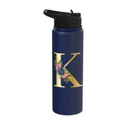 Lettres colorées avec monogramme et lettres majuscules K Stainless Steel Insulated Water Bottle