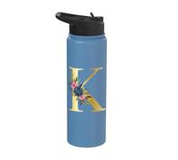 Lettres colorées avec monogramme et lettres majuscules K Stainless Steel Insulated Water Bottle