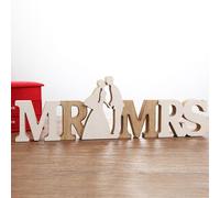 Lettres De L'alphabet En Bois 38x122cm, Ornement Créatif Pour Mr Et Mrs, Accessoires De Fête D'anniversaire Et De Mariage, Décorations De Bureau Pour La Maison