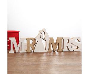 Lettres De L'alphabet En Bois 38x122cm, Ornement Créatif Pour Mr Et Mrs, Accessoires De Fête D'anniversaire Et De Mariage, Décorations De Bureau Pour La Maison