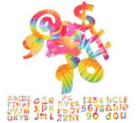 Lettres Découpées pour Tableaux D'affichage en Papier Tie-dye | Letter Board, Bordure D’annonce, Forme Découpée Adorable, Décor de t Panneau D’information