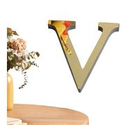 Lettres en acrylique pour mur, décoration murale 3D, lettres autocollantes en acrylique doré clair pour décoration d'intérieur, mur, mur d'art DIY pour la maison, la chambre à coucher, le salon