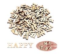 Lettres en Bois,208 pièces Alphabet en Bois A-Z Lettres en Bois Lettre Decorative Bois Alphabet Embellissement en Bois de 15mm pour Scrapbooking,Fête de Mariage,Enfants Début Éducatifs