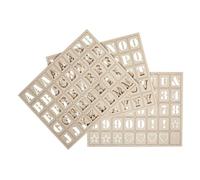 Lettres En Bois Pour Letterboard,Fsc100%, Nature, 3x2,4cm, Kit 120 Pièces