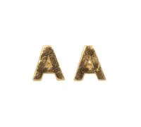 Lettres En Cire - A - , Or, 9mm, 2 Pièces