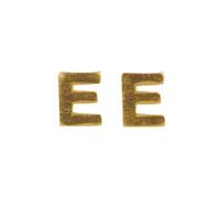 Lettres En Cire - E - , Or, 9mm, 2 Pièces