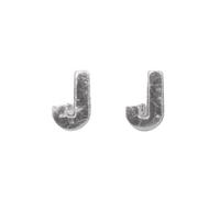 Lettres En Cire - J - , Argent, 9mm, 2 Pièces