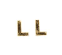 Lettres En Cire - L - , Or, 9mm, 2 Pièces