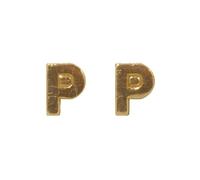 Lettres En Cire - P - , Or, 9mm, 2 Pièces
