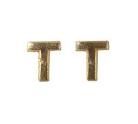 Lettres En Cire - T - , Or, 9mm, 2 Pièces
