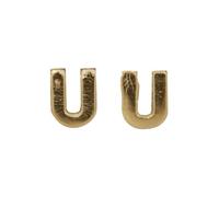 Lettres En Cire - U - , Or, 9mm, 2 Pièces