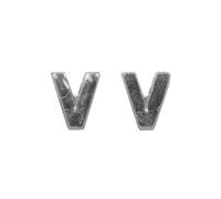 Lettres En Cire - V - , Argent, 9mm, 2 Pièces