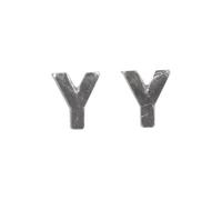 Lettres En Cire - Y - , Argent, 9mm, 2 Pièces