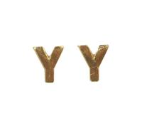 Lettres En Cire - Y - , Or, 9mm, 2 Pièces