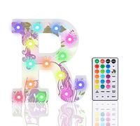 Lettres lumineuses LED à paillettes, 18 couleurs changeantes, panneau de l'alphabet en diamant avec télécommande, cadeau pour filles, cadeau d'anniversaire, bar, fête de mariage, Noël, Saint-Valentin,