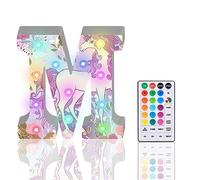 Lettres lumineuses LED à paillettes, 18 couleurs changeantes, panneau de l'alphabet en diamant avec télécommande, cadeau pour filles, cadeau d'anniversaire, bar, fête de mariage, Noël, Saint-Valentin,