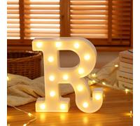 Lettres lumineuses R pour chapiteau - Lettres lumineuses LED pour atmosphère chaleureuse - Veilleuse LED à faire soi-même pour Thanksgiving, chambre d'enfant, bar, cadeau romantique (5.71"*1.18"*6.42)