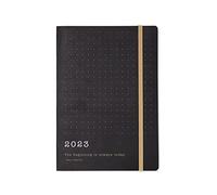 Letts Eco Writers Agenda semainier 2023 en papier kraft Noir Format A5