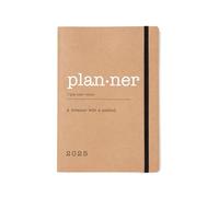 Letts of London Eco Writers Agenda semainier 2025 avec mots Format A5 - Kraft