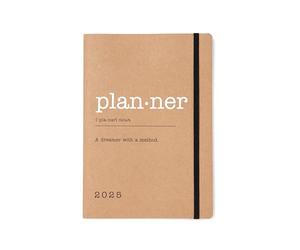 Letts of London Eco Writers Agenda semainier 2025 avec mots Format A5 - Kraft