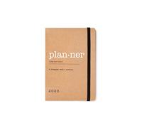 Letts of London Eco Writers Words 23-082288 Agenda semainier 2023 Kraft Marron Format A6