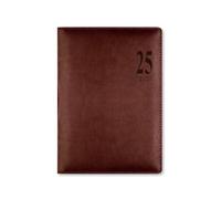Letts of London Milano Agenda semainier 2025 Format A5 Chocolat