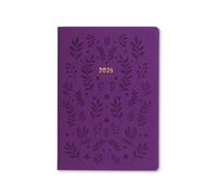 Letts of London Woodland Agenda semainier 2025 Violet Format A5