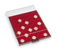 Leuchtturm 301417 MB Boîte à Monnaie pour Capsules - 34 + 35 mm Ø diamètre intérieur - 100 pesetas, 50 pièces commémoratives OES - fumé