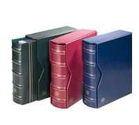 Leuchtturm 301654 Münzalbum Optima - Reliure à Anneaux au Design Classique Gigant - Cassette de Protection Incluse - Rouge