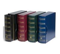 Leuchtturm 301901 Reliure à Anneaux Grande - Album de Collection de Monnaies au Design Classique Gigant - Cassette de Protection Incluse - Bleu