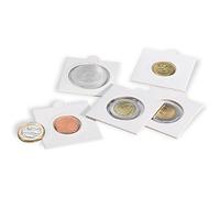 Leuchtturm 302360 Cadre pour pièces de Monnaie Matrix 22,5 mm - Cadres Autocollants et inscriptibles pour pièces de Monnaie - 100 pièces en Blanc