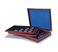 Leuchtturm 308045 Volterra DE Luxe - Caissette à Monnaie avec 98 Compartiments carrés pour pièces de Monnaie jusqu'à 30, 39, 48mm Ø- INCL. 3 Inserts