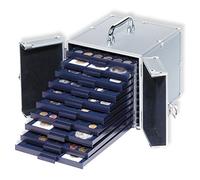 Leuchtturm 315842 Valise en Aluminium Cargo S 10 - Valise pour 10 Monnaies Smart - 203 x 213 x 280 - argenté