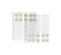 Leuchtturm 323463 Pochettes à Monnaie Numis 25-30 Compartiments pour pièces jusqu'à Ø 25 mm - 1 Euro, US Quaters, 20 Cent, 1 SFR - Pack de 5