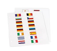 Leuchtturm 330344 Set de Drapeaux pour Album Numis Euro, 2 Pages