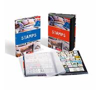 Leuchtturm 361242 Album de Collection de Timbres, carnet à Pochettes Stamps DIN A4, 32 Pages, Couverture Non matelassée - Bandeau Rouge