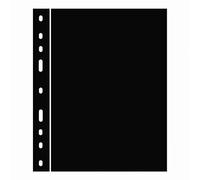Leuchtturm Pochettes Plastiques Optima, intercalaires, Noir