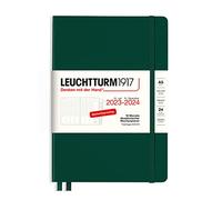 LEUCHTTURM1917 367546 Agenda scolaire semainier moyen (A5) 2024, 18 mois, vert forêt, allemand