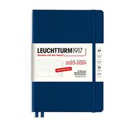 LEUCHTTURM1917 367550 Agenda scolaire semainier moyen (A5) 2024, 18 mois, bleu marine, allemand